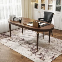 HOMCOM Machine Washable Area Rug 5x7, Non-Slip Modern Abstract Floor Carpet for Living Room, Bedroom, Dining Room, Mixed-Brown(m-10)