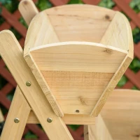 Outsunny 3 Tier Raised Garden Bed, Vertical Wooden Elevated Planter Box Kit, Plant Stand for Flowers, Vegetables, Herbs(m-9)