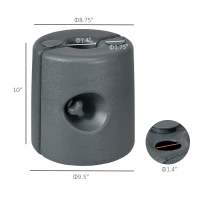 Outsunny HDPE Tent Weights Set of 4, Canopy Weights, Fill with Water or Sand, 104LBS(m-3)