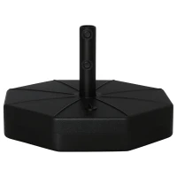 Outsunny Patio Umbrella Base Parasol Holder Outdoor Market Umbrella Stand Weights, Water/Sand Filled for Garden, Poolside, Black(m-11)