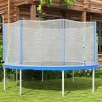 Soozier Trampoline Net Enclosure, Trampoline Netting Replacement with Zippered Entrance for 12ft Round Trampoline(m-8)