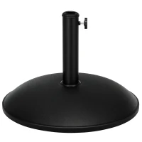 Outsunny 44 lbs Cement Round Umbrella Base Holder 19" Heavy Duty Parasol Stand for Patio, Outdoor, Backyard, Black(m-2)