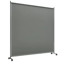 Outsunny Outdoor Room Divider with Castor Wheels, Rolling Privacy Screen for Patio Backyard Pool Hot Tub, 6ft Tall(m-11)