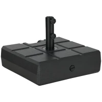 Outsunny Umbrella Stand for 1.3", 1.5" or 1.9" Umbrella Poles, Fillable Umbrella Base, Black(m-11)