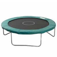 Soozier 14FT Trampoline Pad Replacement, Φ168" Spring Cover, Water-Resistant Universal Round Trampoline Safety Pad, No Holes for Pole, Green(m-11)