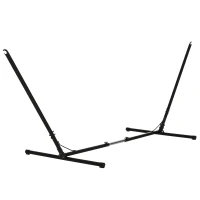 Outsunny Adjustable Hammock Stand, Fits 10-13 ft Hammocks Up to 264lbs Capacity,Black(m-2)