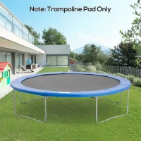 HOMCOM 12ft Trampoline Spring Cover, Plastic Trampoline Replacement Pad Gym Bounce Jump Cover EPE Foam Safety Guard Padding Outdoor, Blue(m-8)