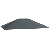 Outsunny 10' x 13' Gazebo Canopy Replacement Roof for 84C-116, Dark Gray(m-11)