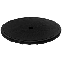 Outsunny 20" Umbrella Table Tray, Easy to Install Table-Top, Round Portable for Swimming Pool, Beach, Patio, Deck, Garden, Black(m-1)