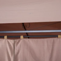 Outsunny 10' x 13' Patio Gazebo, Outdoor Gazebo Canopy Shelter with Curtains, Vented Roof, Steel Frame for Garden, Lawn, Backyard and Deck, Khaki(m-8)