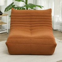 HOMCOM Bean Bag Chair for Adults, Giant Fireside Chair, Bean Bag Sofa with High Density Foam for Living Room, Brown(m-8)