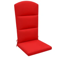 Outsunny Patio Chair Cushion for Adirondack Chairs Replacement Cushion with Back and Ties, Wine Red(m-11)
