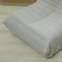 HOMCOM Bean Bag Chair for Adults, Giant Fireside Chair, Bean Bag Sofa with High Density Foam for Living Room, Light Gray(m-9)