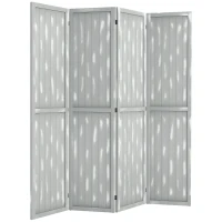 HOMCOM Screen Divider Room Divider Screen with Foldable Design for Indoor Bedroom Office 5.5' Grey(m-11)