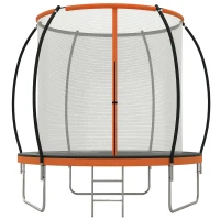 Soozier 10ft Outdoor Trampoline with Enclosure Net and Ladder, Backyard Fitness Trampoline for Teens and Adults(m-11)