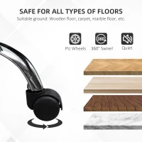 Vinsetto High Back Office Chair, Height Adjustable Computer Desk Chair with Swivel Wheels and Tilt Function, Blue(m-7)