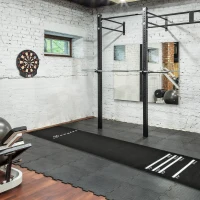Soozier 9.8 x 2 ft Professional Rubber Dart Mat with 4 Throwing Distances for Pub Club Home, Black(m-1)