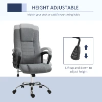 Vinsetto High Back Office Chair, Height Adjustable Computer Desk Chair with Swivel Wheels and Tilt Function, Dark Grey(m-4)