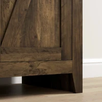 HOMCOM 48" Farmhouse Kitchen Pantry Storage Cabinet with Barn Door, Kitchen Pantry Cabinet with Adjustable Shelves, Brown(m-10)