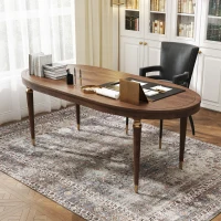 HOMCOM Machine Washable Area Rug 5x7, Non-Slip Traditional Floor Cover Foldable Carpet for Living Room, Dark Mixed-Brown(m-10)