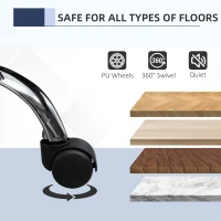 Vinsetto High Back Office Chair, Height Adjustable Computer Desk Chair with Swivel Wheels and Tilt Function, Dark Grey(m-7)