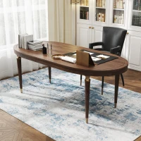 HOMCOM Area Rug 5x7, Machine Washable Rug, Non-Slip Modern Abstract Floor Carpet for Living Room, Bedroom, Dining Room, Blue(m-10)