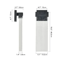 Modern Outdoor Wall Light Fixture with Bubble Crystal, Weatherproof LED Wall Sconce, Up and Down Lighting, 4" L x 5.5" W x 18" H, Black(m-3)