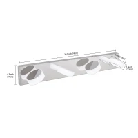 29" Modern 4-Light LED Vanity Light with Rotatable Design, Dimmable Chrome Bathroom Wall Fixture, 29" L x 5" W x 4.5" H, Chrome(m-3)