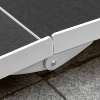 HOMCOM 8ft Wheelchair Ramp, Non-Slip Aluminum Folding Handicap Ramp, Suitable for Door Thresholds, Home Steps, Cars, Scooters, Carts, and Stairs(m-10)