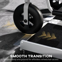 HOMCOM Foldable Portable Wheelchair Ramp Easy Access Carrier Ramp (5ft)(m-9)