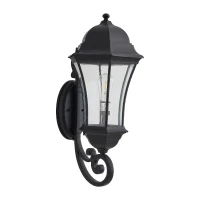 27" Outdoor Wall Lantern with Dusk to Dawn Sensor, Weatherproof Vintage Wall Sconce, Ideal for Porch, Patio, 12.5" L x 14" W x 27" H, Black(m-2)