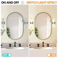 Set of 2 Resin Imitation Marble Wall Sconce, Modern Vertical Light Fixture for Bathrooms, Hallways, Bedrooms, 5" L x 5.5" W x 14" H, Silver(m-5)