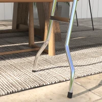 Outsunny Charcoal Barbecue Grill Stainless Steel Small Portable Folding BBQ Camping Grill for Shish Kabob(m-7)