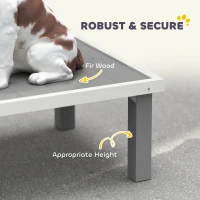 PawHut Wooden Dog Training Place Board, Dog Training Platform with Ladder, Pet Agility System for Indoor Outdoor, Gray(m-6)