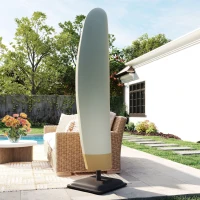 Outsunny 87-Inch Patio Umbrella Cover for for 10ft to 13ft Outdoor Offset Umbrella, Beige and Coffee(m-1)