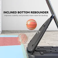 Soozier Outdoor Portable Basketball Hoop and Stand with Backboard Weighted Base Wheels, 115.4"-137.8" Height Adjustable(m-7)