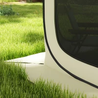 Outsunny 6 x 6ft Pop Up Screen Tent, UPF50+ Portable Camping Gazebo Screen House with Carry Bag, Beige(m-9)