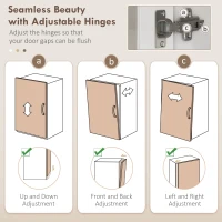 HOMCOM Kitchen Pantry, Buffet with Hutch with 3 Storage Cabinets, 2 Open Shelves and Large Countertop, White(m-5)