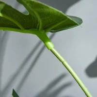 Outsunny 3FT Artificial Monstera Deliciosa Tree, Faux Plant with 21 Leaves, Fake Tree in Nursery Pot for Indoor , Green(m-10)