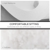 Outsunny Replacement Cushions for Rattan Furniture, 4 Piece Outdoor Seat Cushion Pad for Patio Set, Dark Grey(m-4)