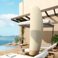 Outsunny 87-Inch Patio Umbrella Cover for for 10ft to 13ft Outdoor Offset Umbrella, Beige and Coffee(m-7)