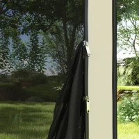 Outsunny 6 x 6ft Pop Up Screen Tent, UPF50+ Portable Camping Gazebo Screen House with Carry Bag, Beige(m-8)