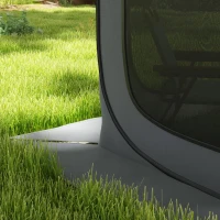 Outsunny 6 x 6ft Pop Up Screen Tent, UPF50+ Portable Camping Gazebo Screen House with Carry Bag, Dark Gray(m-9)