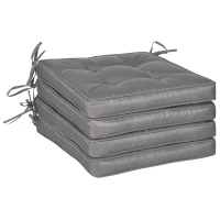 Outsunny Replacement Cushions for Rattan Furniture, 4 Piece Outdoor Seat Cushion Pad for Patio Set, Dark Grey(m-11)