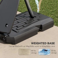 Soozier Outdoor Portable Basketball Hoop and Stand with Backboard Weighted Base Wheels, 115.4"-137.8" Height Adjustable(m-5)