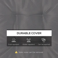 Outsunny Replacement Cushions for Rattan Furniture, 4 Piece Outdoor Seat Cushion Pad for Patio Set, Dark Grey(m-5)