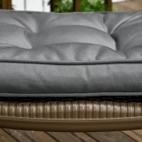 Outsunny Replacement Cushions for Rattan Furniture, 4 Piece Outdoor Seat Cushion Pad for Patio Set, Dark Grey(m-10)
