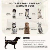 PawHut Elevated Dog Sofa Bed, Cat Couch with Cushion, Washable Cover, Wooden Legs, for Medium & Large Dogs, Light Grey(m-4)