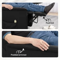 HOMCOM Lift Chair for Elderly, Power Chair Recliner with Remote Control, Side Pockets for Living Room, Black(m-7)