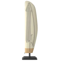 Outsunny 87-Inch Patio Umbrella Cover for for 10ft to 13ft Outdoor Offset Umbrella, Beige and Coffee(m-11)